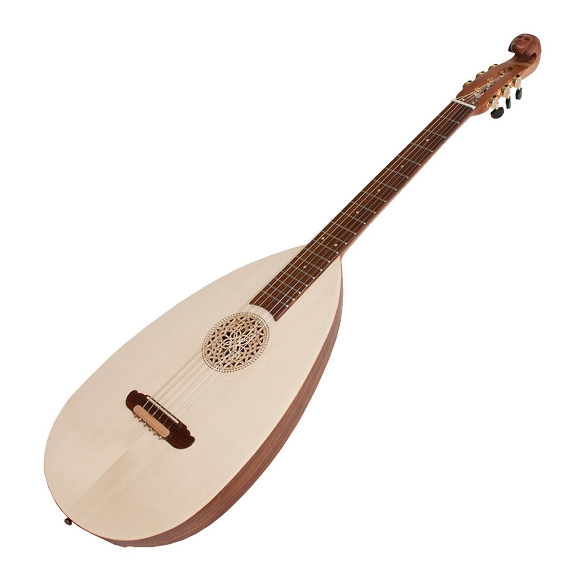 Roosebeck LuteGuitar Steel 6String Variegated AYOTTE CUSTOM MUSICAL ENGRAVINGS complete